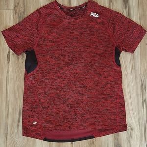 Men's Fila live in motion athletic shirt in red and black size M